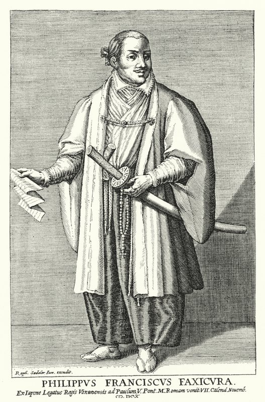 Hasekura Tsunenaga, japanischer Botschafter beim Papst, 1615 von Raphael I after Sadeler