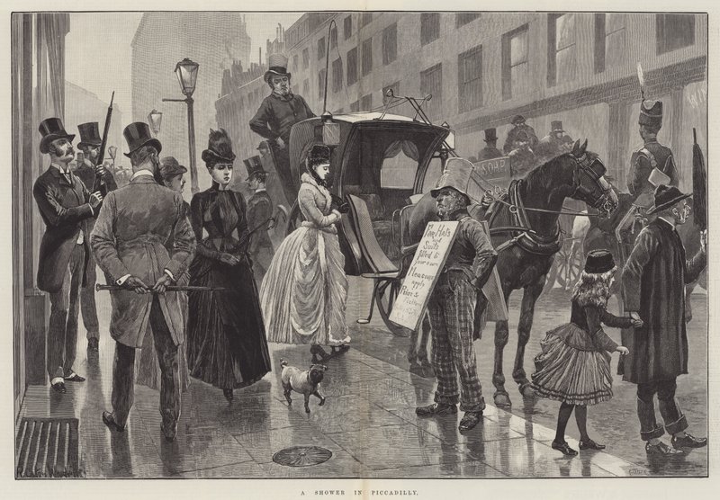 Ein Regenschauer in Piccadilly von Richard Caton Woodville junior