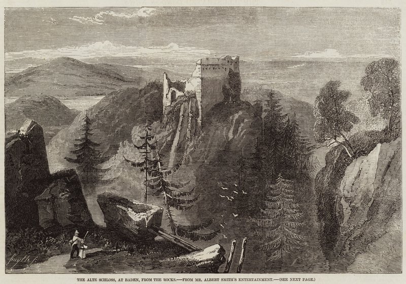 Das Alte Schloss, in Baden, von den Felsen von Richard Principal Leitch