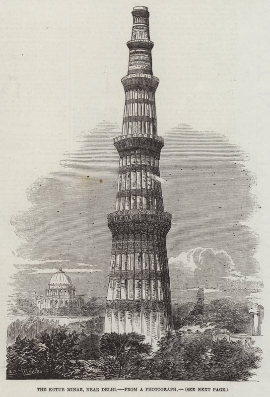 Der Kotub Minar, in der Nähe von Delhi von Richard Principal Leitch