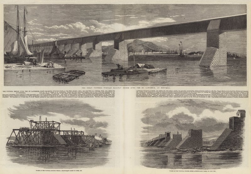 Die Victoria-Brücke über den St. Lawrence in Montreal von Richard Principal Leitch