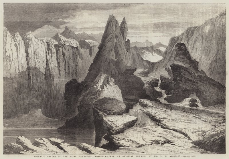 Vulkanischer Krater in den Saian-Bergen, Mongolei von Richard Principal Leitch
