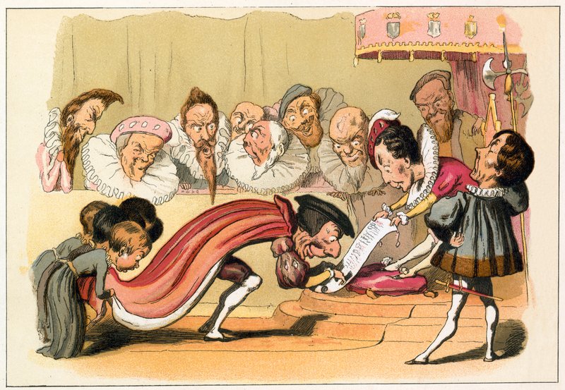 König Edward VI. gewährt eine Charta von Richard Doyle