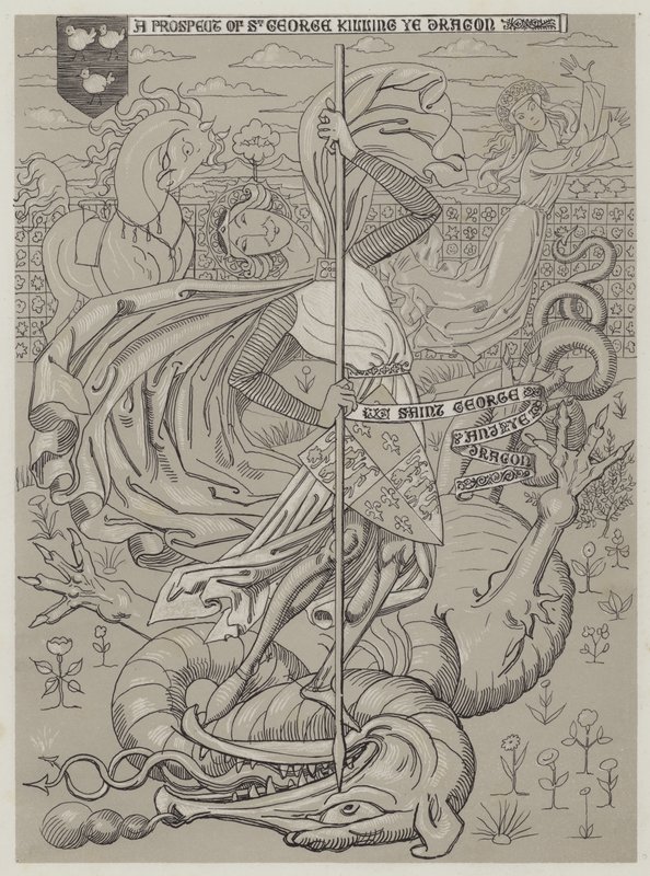 St. Georg tötet den Drachen von Richard Doyle
