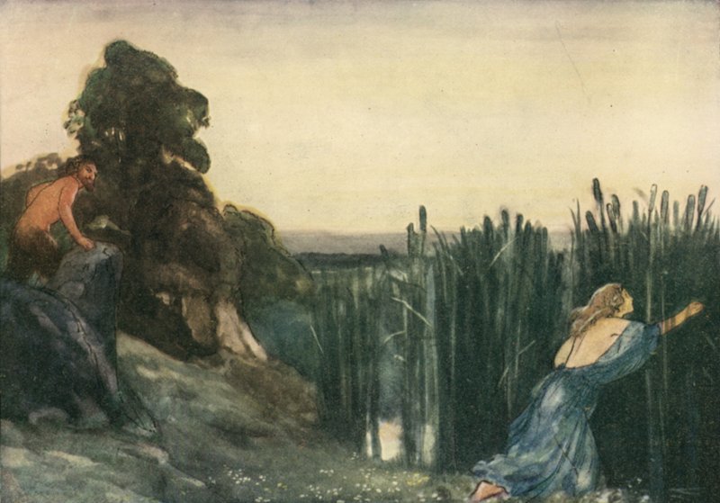 Pan eilte hinter Syrinx her von Robert Anning Bell