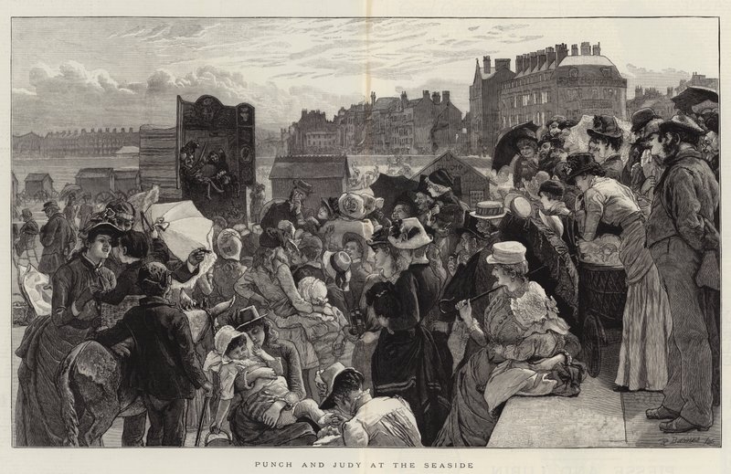 Punch und Judy am Strand von Robert Barnes