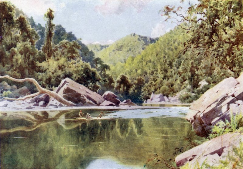 Floßfahrt auf dem Nan-tu-Fluss von Robert George Talbot Kelly