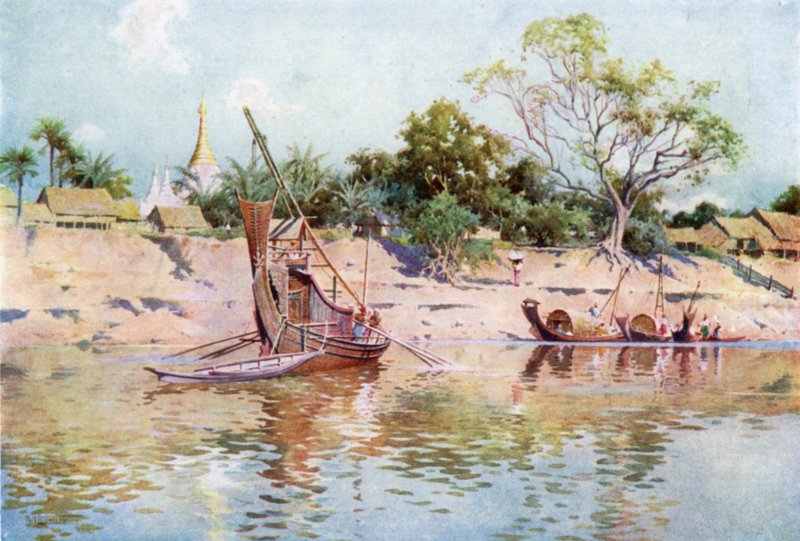 Die Ufer des Irrawaddy bei Myin-gyan von Robert George Talbot Kelly