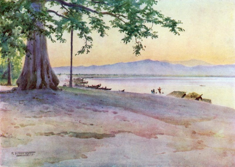 Der Landeplatz in Nyaung-u von Robert George Talbot Kelly