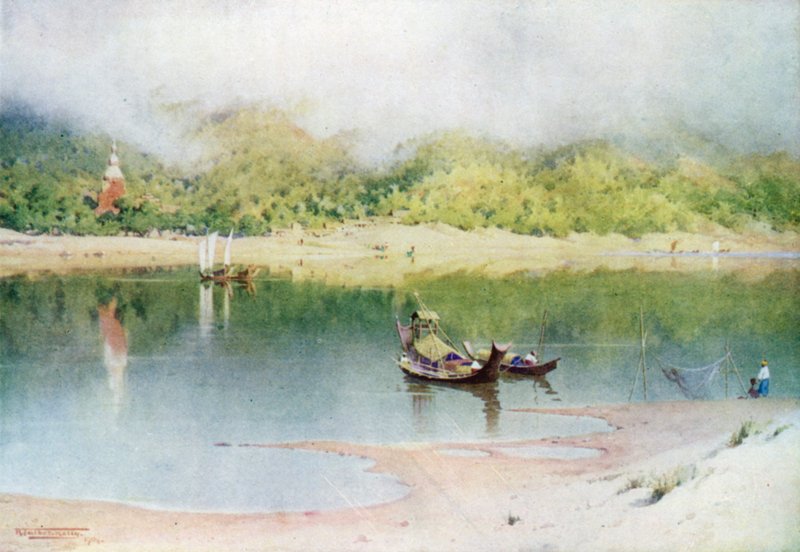 Der Fluss bei Prome, Morgennebel steigt auf von Robert George Talbot Kelly