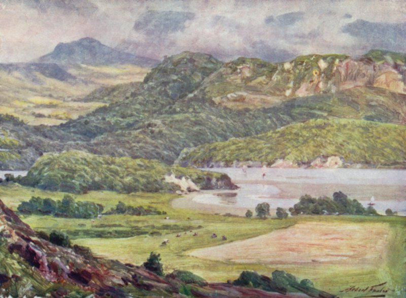 Nebel auf Cader Idris (Farblithografie) von Robert (after) Fowler
