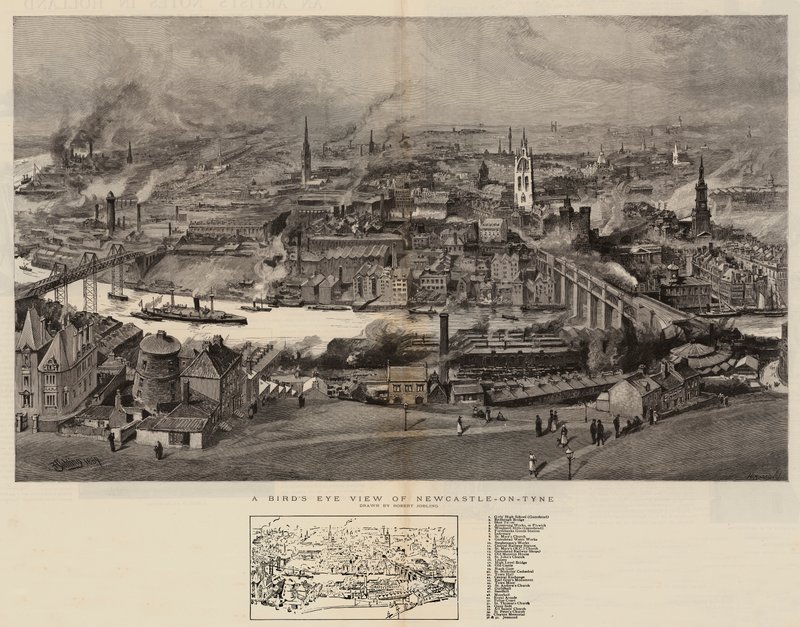 Vogelperspektive von Newcastle-on-Tyne von Robert Jobling