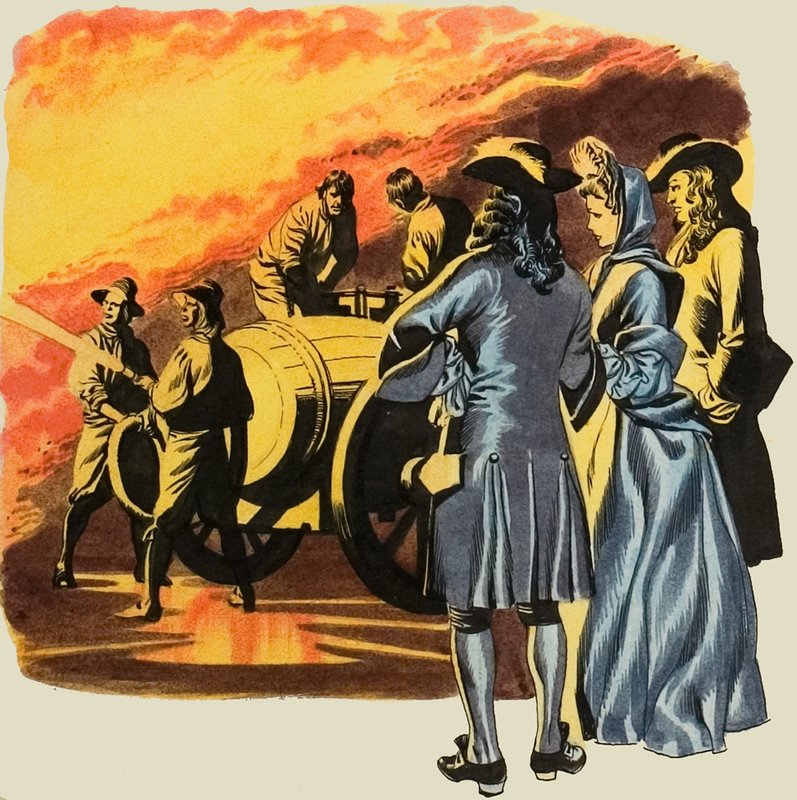Großes Feuer von London von Ron Embleton