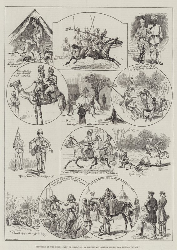 Skizzen im Delhi-Übungslager von S.T. Dadd