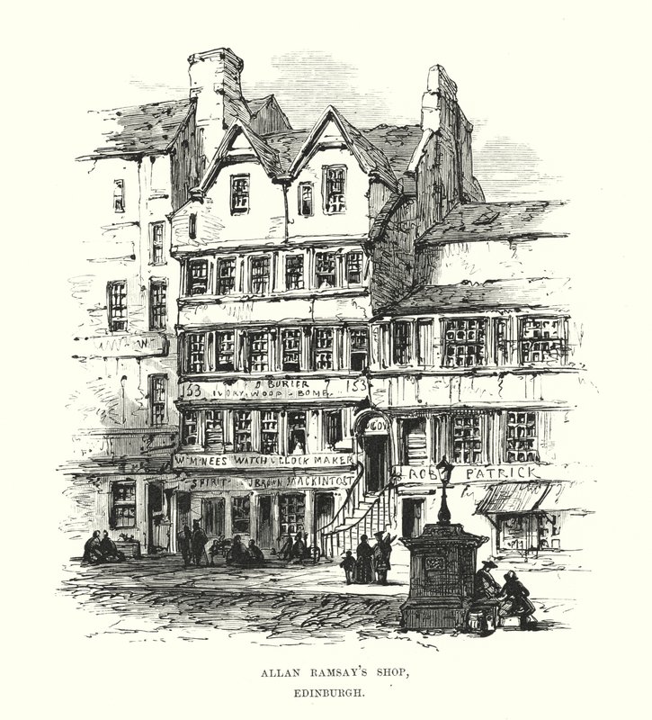 Allan Ramsays Laden, Edinburgh von Samuel Read