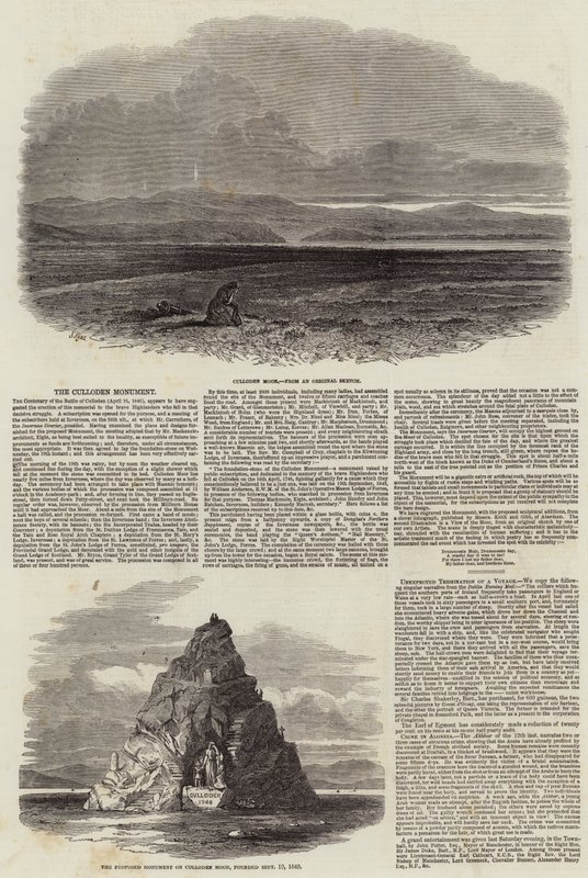 Das Culloden-Denkmal von Samuel Read