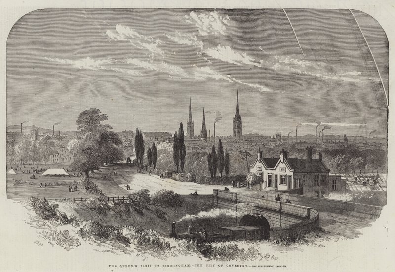 Der Besuch der Königin in Birmingham, die Stadt Coventry von Samuel Read