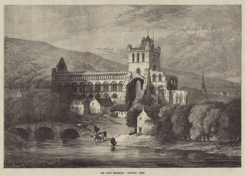 Das Scott-Jubiläum, Jedburgh Abbey von Samuel Read