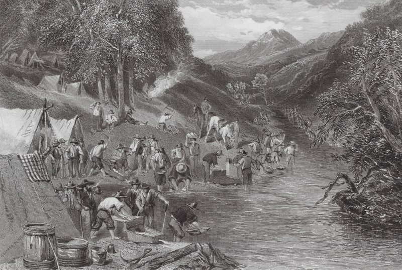 Australien: Alluvial Goldwaschen von Samuel (after) Prout