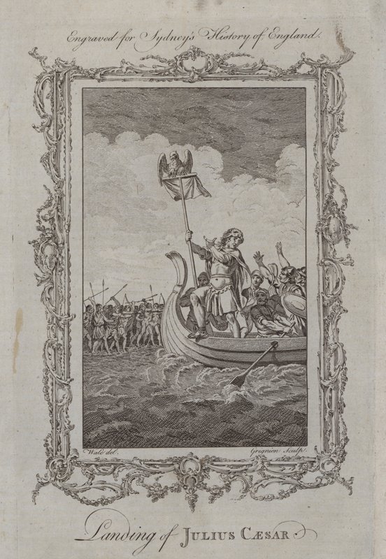 Landung von Julius Caesar (Stich) von Samuel (after) Wale