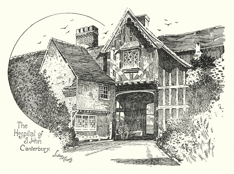 Das Krankenhaus von St. John, Canterbury von Sidney Heath
