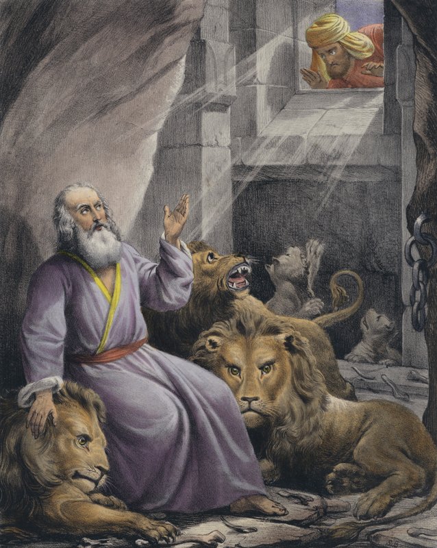 Daniel in der Löwengrube von Siegfried Detler Bendixen