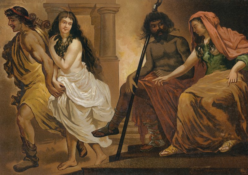 Orpheus versucht Eurydike aus der Unterwelt zu retten von Spanish School