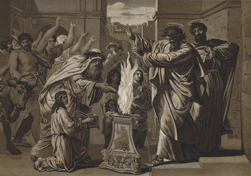 St. Paulus und St. Barnabas in Lystra von Spanish School