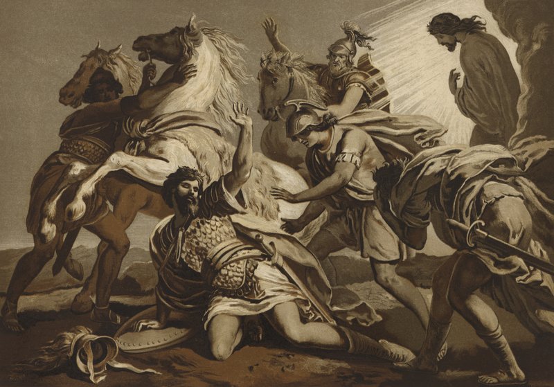 Die Bekehrung des hl. Paulus auf dem Weg nach Damaskus von Spanish School