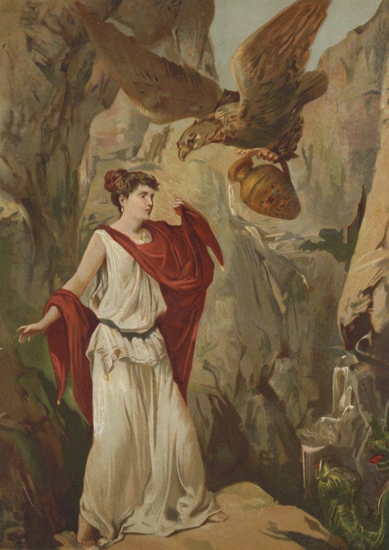 Der Adler des Zeus hilft Psyche von Spanish School