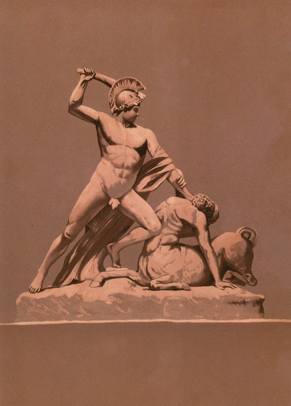Theseus tötet den Minotaurus von Spanish School