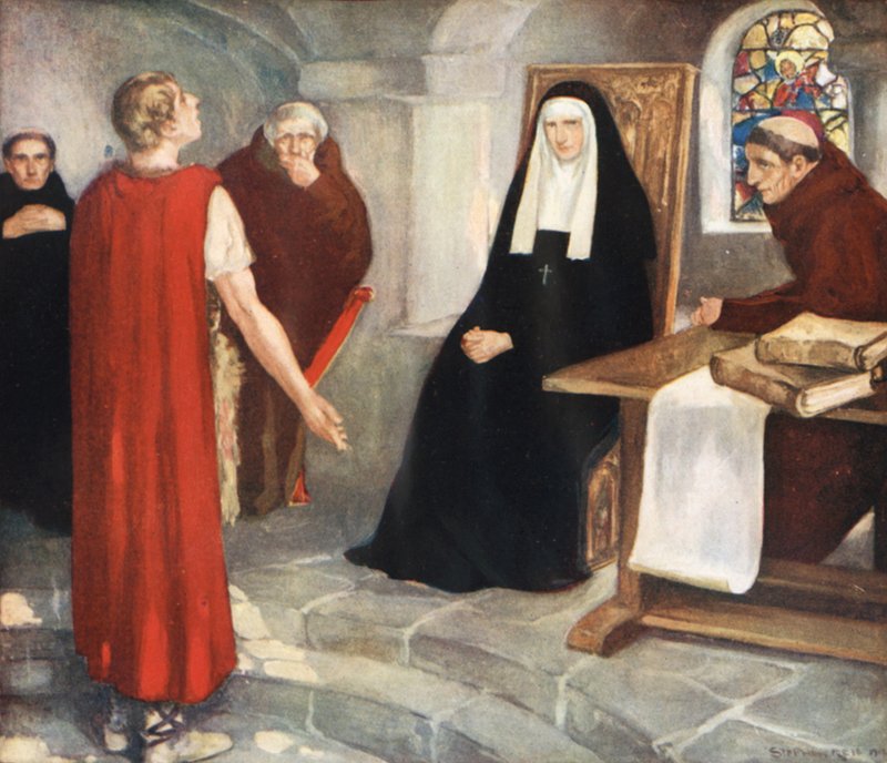 Caedmon vor der Heiligen Hilda von Stephen Reid