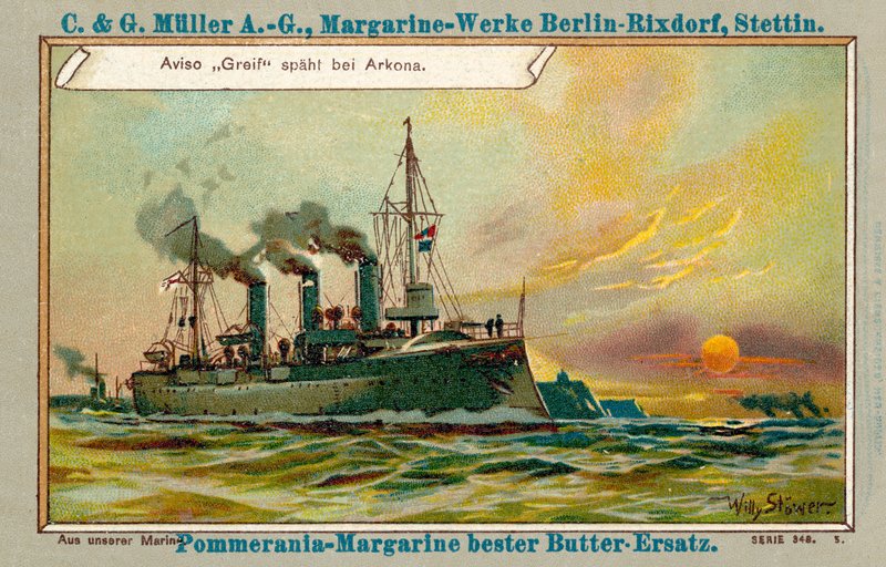 Deutscher Aviso Greif erkundet vor Arkona von Stoewer Willy
