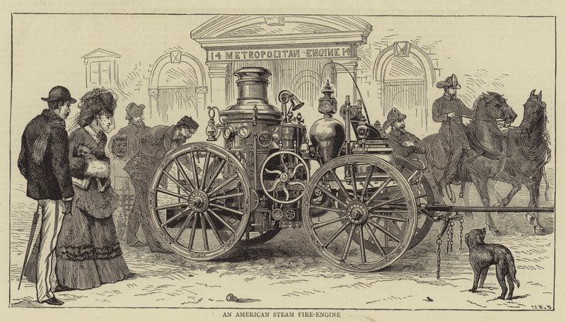 Eine amerikanische Dampffeuerwehr von Sydney Prior Hall