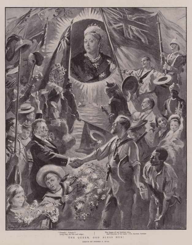 Die Königin, Gott segne sie! von Sydney Prior Hall