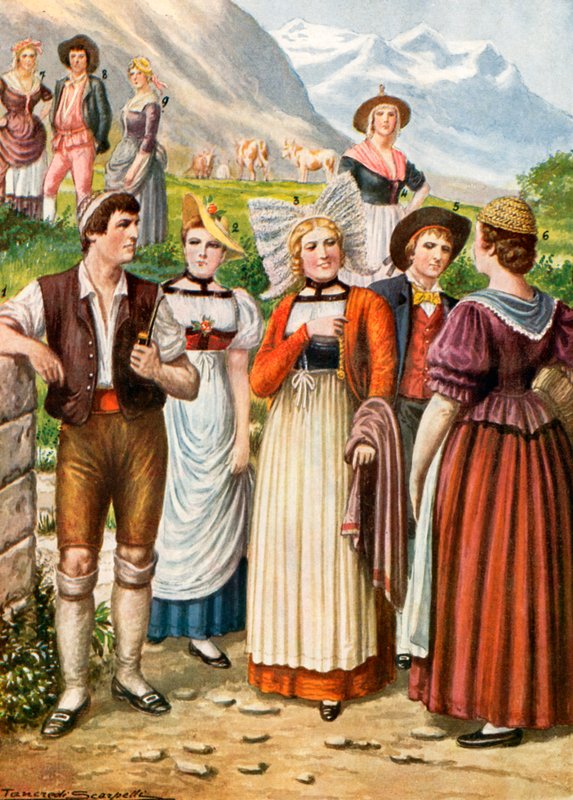 Schweizer Trachten von Tancredi Scarpelli