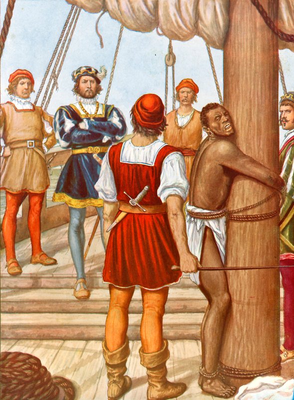 Vasco de Gama peitscht einen Verräter von Tancredi Scarpelli