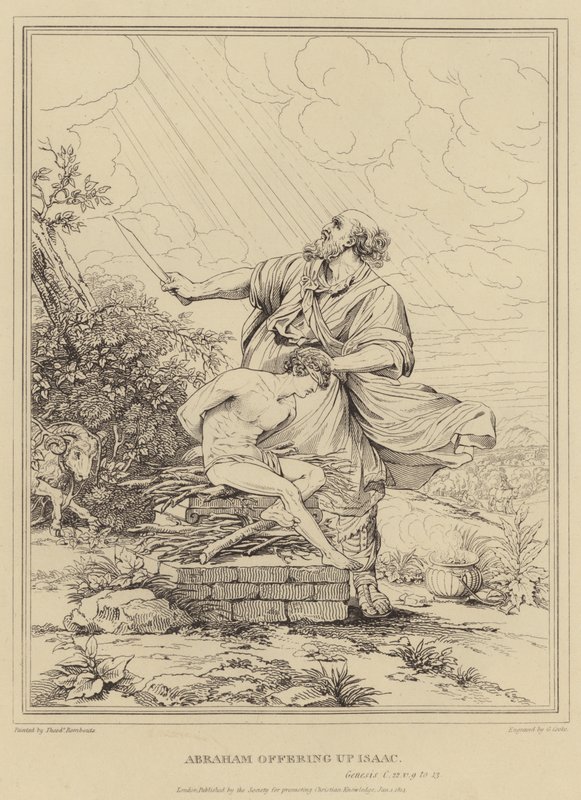 Abraham opfert Isaak, Genesis von Theodor Rombouts