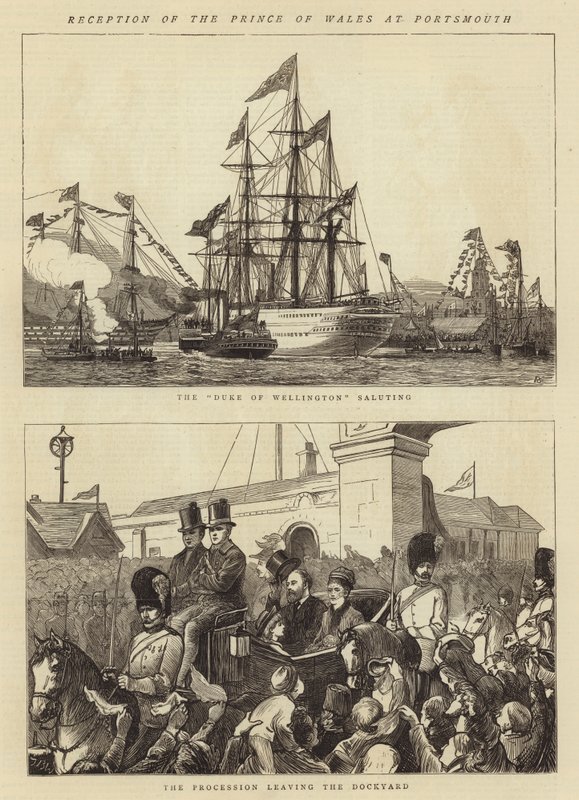Empfang des Prinzen von Wales in Portsmouth von Theodore Blake Wirgman
