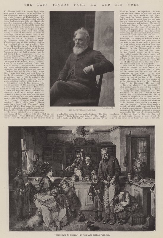 Der verstorbene Thomas Faed, RA, und sein Werk von Thomas Faed