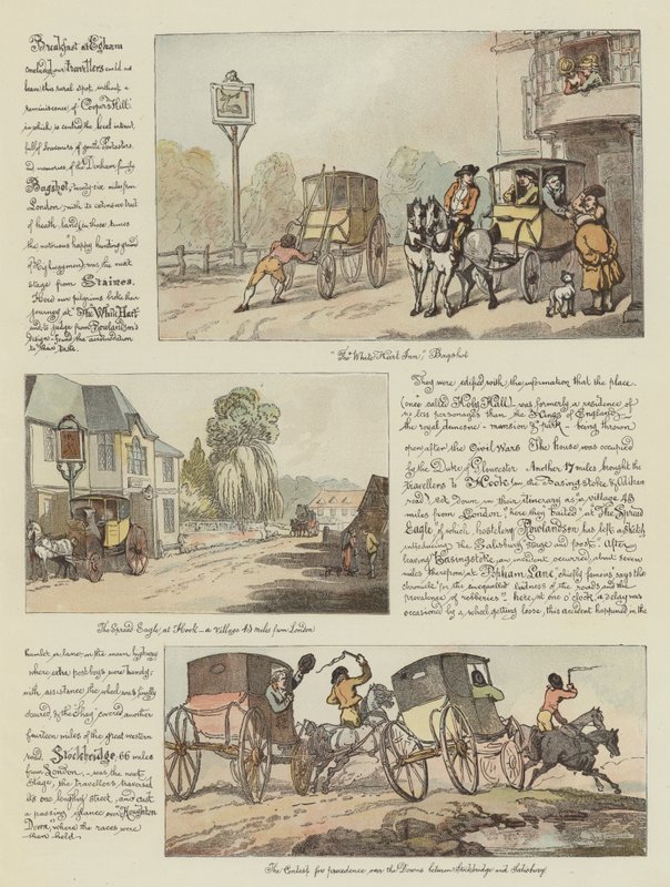 Rowlandsons Tour in einer Postkutsche von Thomas Rowlandson