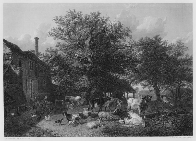 Der Bauernhof, aus dem Bild in der Vernon Gallery von Thomas Sidney Cooper
