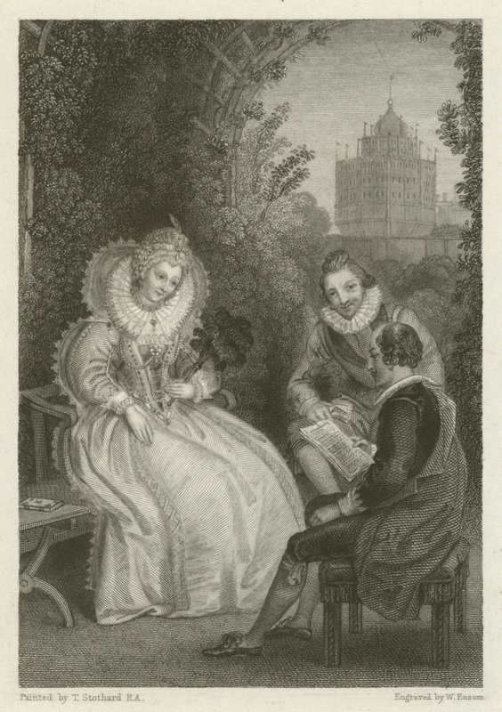 Shakespeares Interview mit Königin Elizabeth von Thomas Stothard