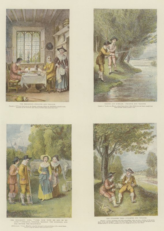 Der vollkommene Angler, von Izaak Walton und Charles Cotton von Thomas Stothard
