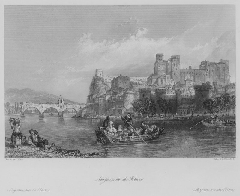 Avignon, am Rhone (Gravur) von Thomas (after) Allom