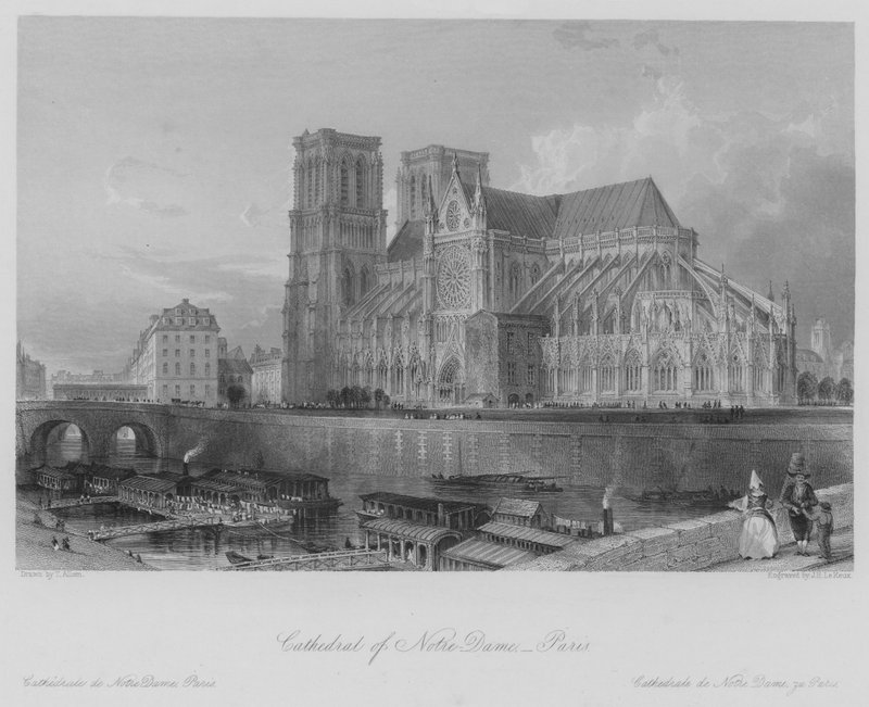 Kathedrale Notre-Dame, Paris von Thomas (after) Allom
