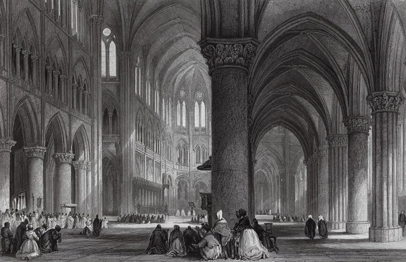 Kathedrale Notre Dame, Paris von Thomas (after) Allom
