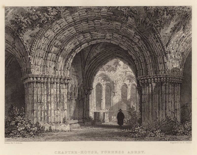 Kapitelhaus, Furness Abbey von Thomas (after) Allom