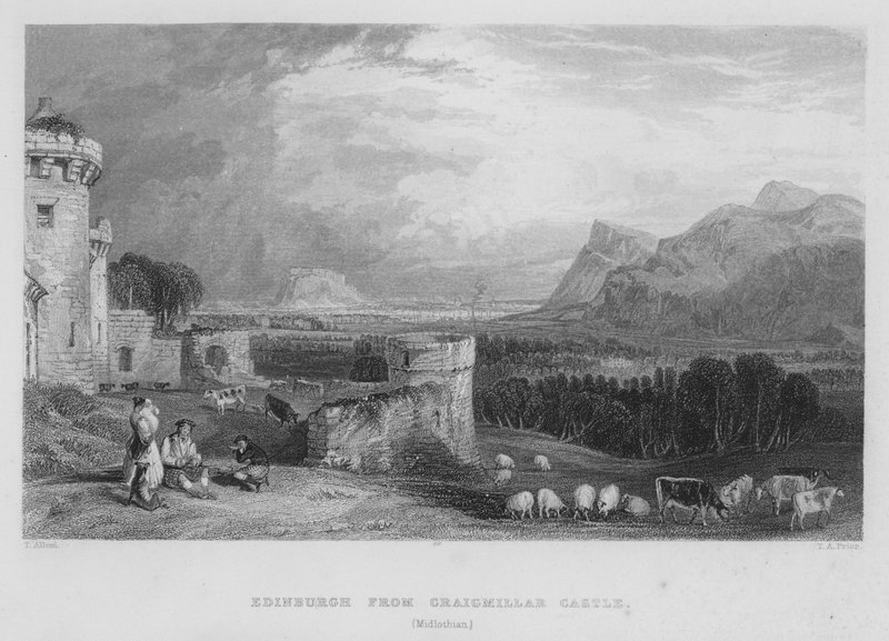 Edinburgh von Craigmillar Castle, Midlothian von Thomas (after) Allom