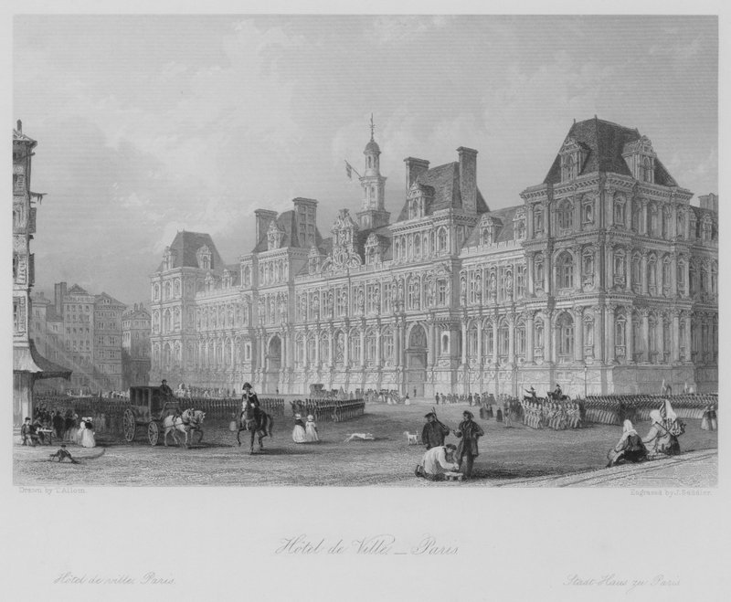 Rathaus, Paris von Thomas (after) Allom